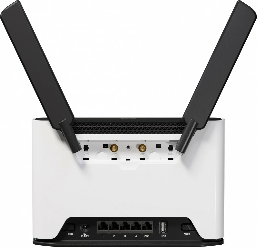 Router MikroTik S53UG+, 5HaxD2HaxD-TC&EG18-EA, 4 antena, LTE/UMTS, Bardhë/Zi