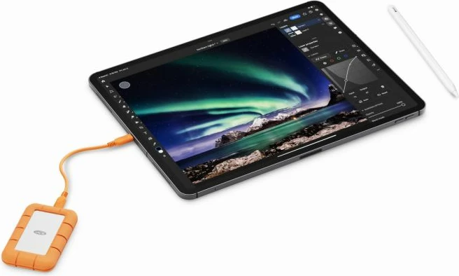 SSD e jashtme LaCie Rugged Mini STMF2000400 2TB USB-C (USB 3.2 Gen 2x2) portative e fortifikuar, portokalli