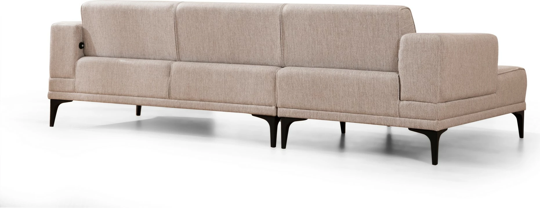 Kënd-sofë shtrat Atelier del Sofa, Horizon majtas, ngjyrë kafe e çelët