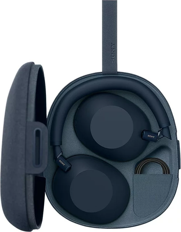 Kufje Sony WH-1000XM6, me Bluetooth & kabllo, USB Type-C, Blu