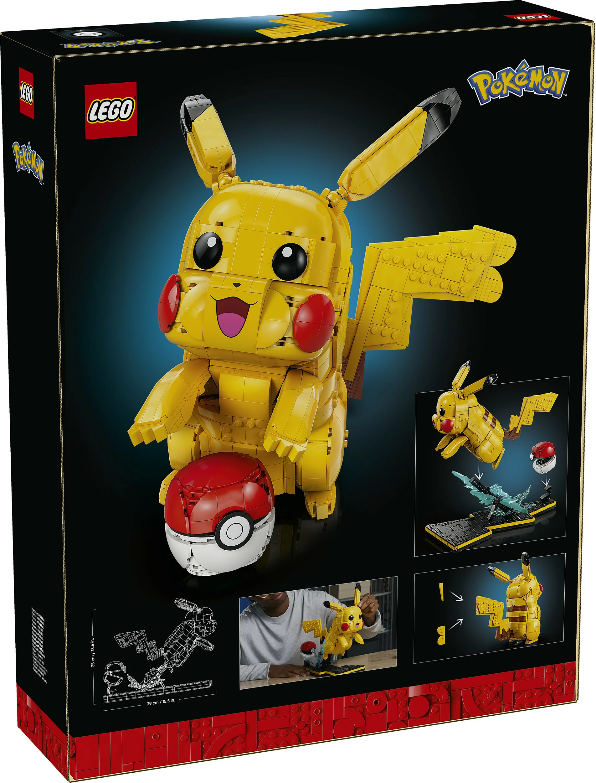 Set ndërtimi LEGO Pokémon Pikachu dhe Poké Ball 72152, 2050 copë, multikolor