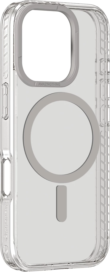 Mbështjellës AmazingThing Titan Pro Mag me unazë magnetike për iPhone 16 Pro, Gri