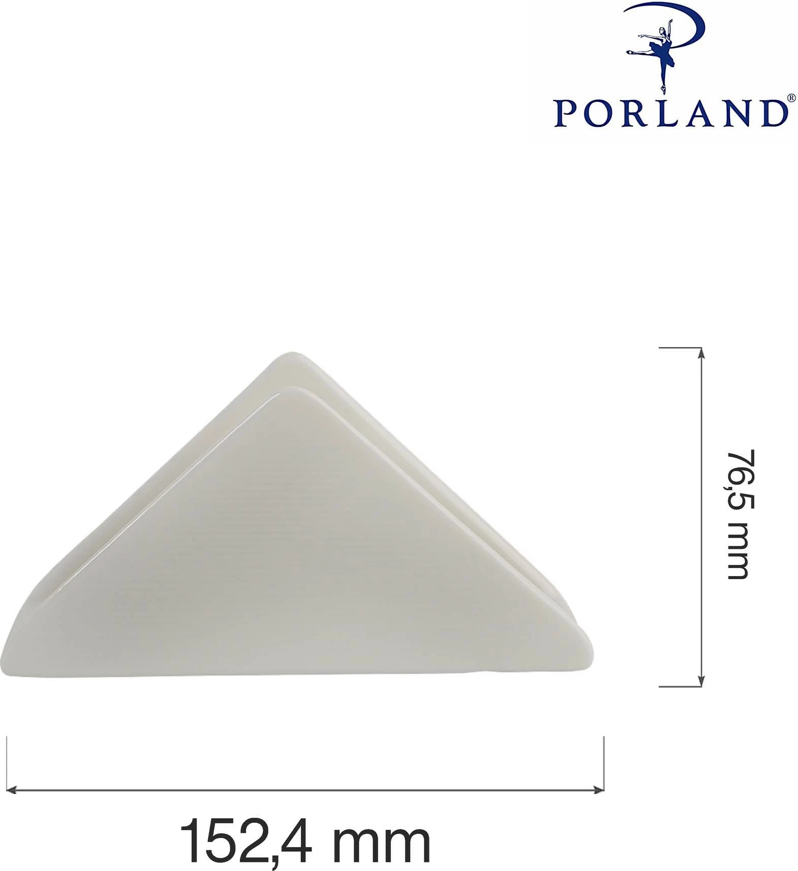Mbajtëse pecetash Porland Line, porcelan, set 6 copë, krem