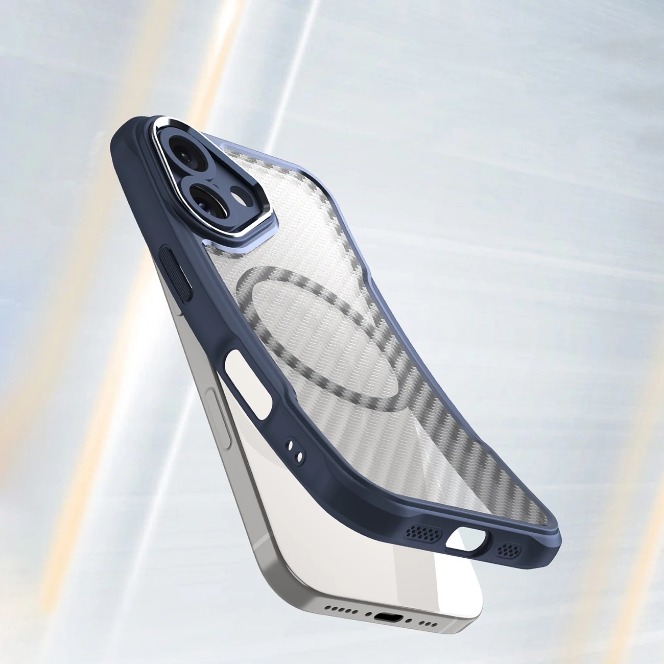 Mbështjellës Hurtel Leading Series MagSafe për iPhone 16 Plus, TPU, Kaltër