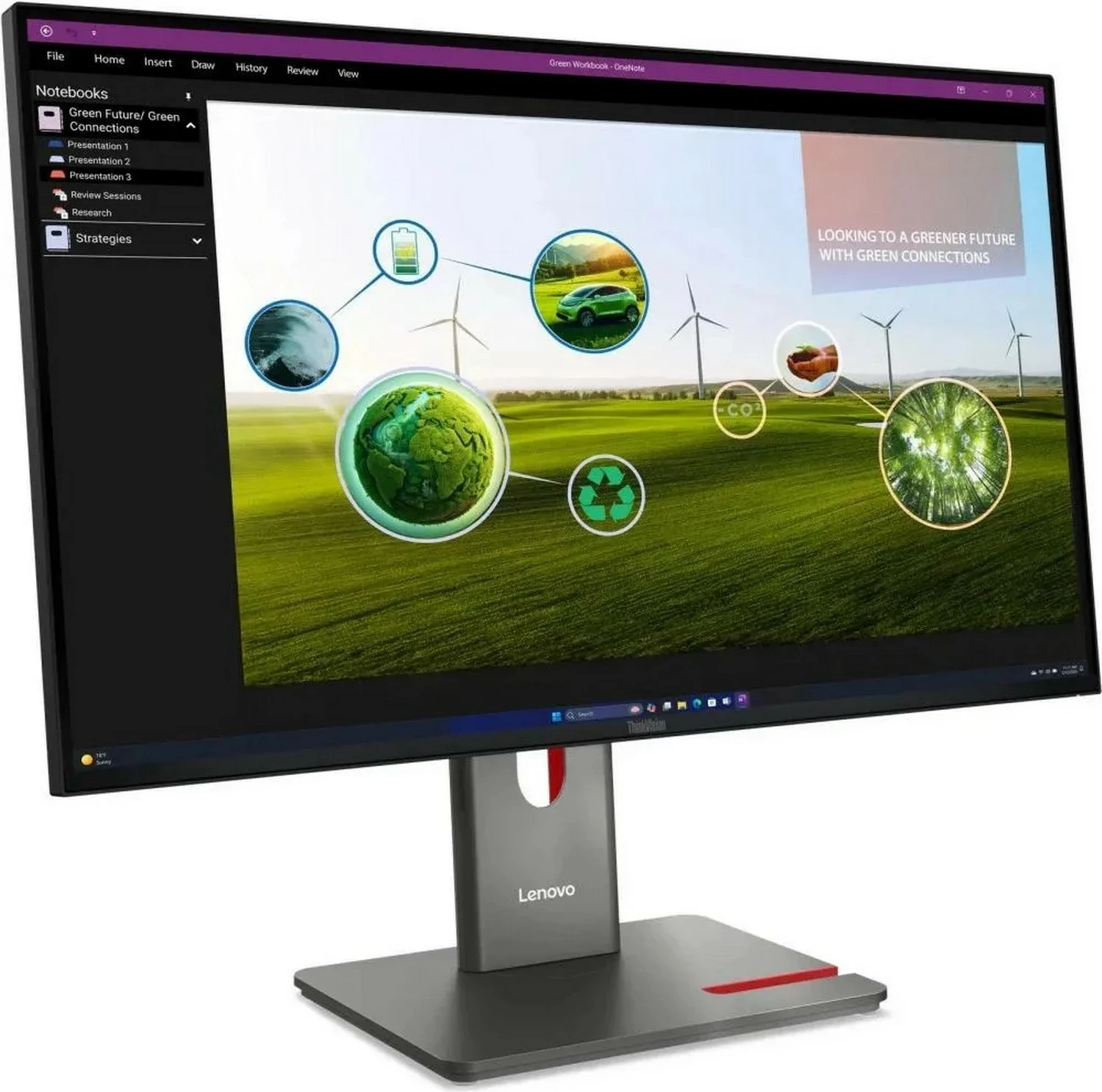 Monitor Lenovo ThinkVision P27Q-40, 27", IPS, 2K, 120Hz, HDR10, i zi