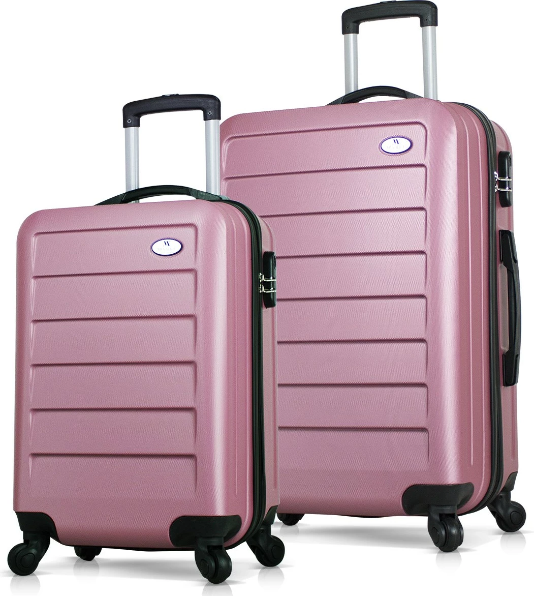 Set valixhesh (2 copë), ngjyrë rozë e artë, Zoozie Bags, 6363