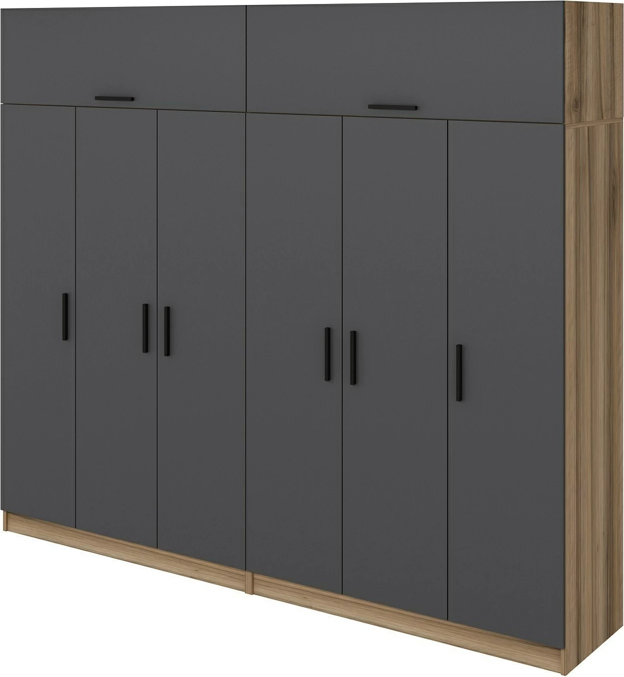 Dollap garderobe Skye Decor, ngjyrë antracit, Kale - 7721