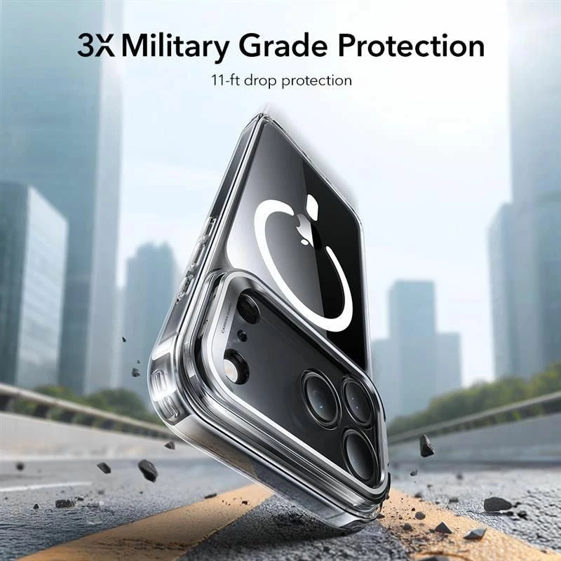 Maskë telefoni ESR Classic Hybrid Kickstand MagSafe për iPhone 17 Pro Max, transparente