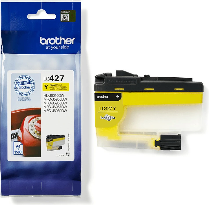 Toner Brother LC427Y, 1500 faqe, Ngjyrë verdhë