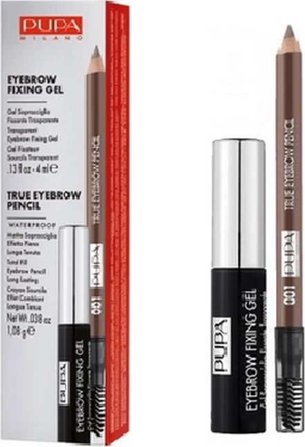 Pupa Kit True Eyebrow+Eyebrow Fix Gel 001