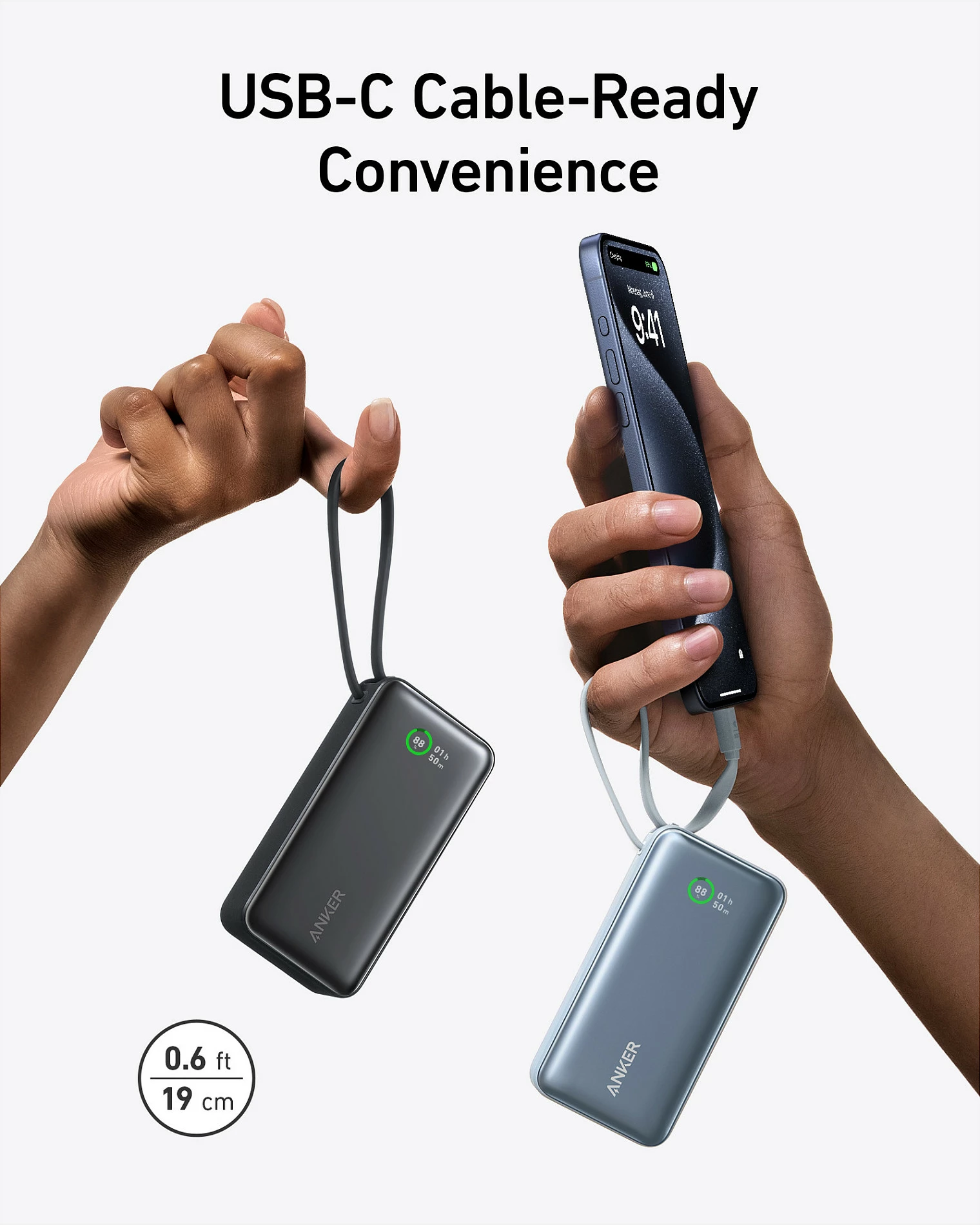 Powerbank Anker A1259G11, 10000 mAh, 30 W, Ngjyrë e zezë