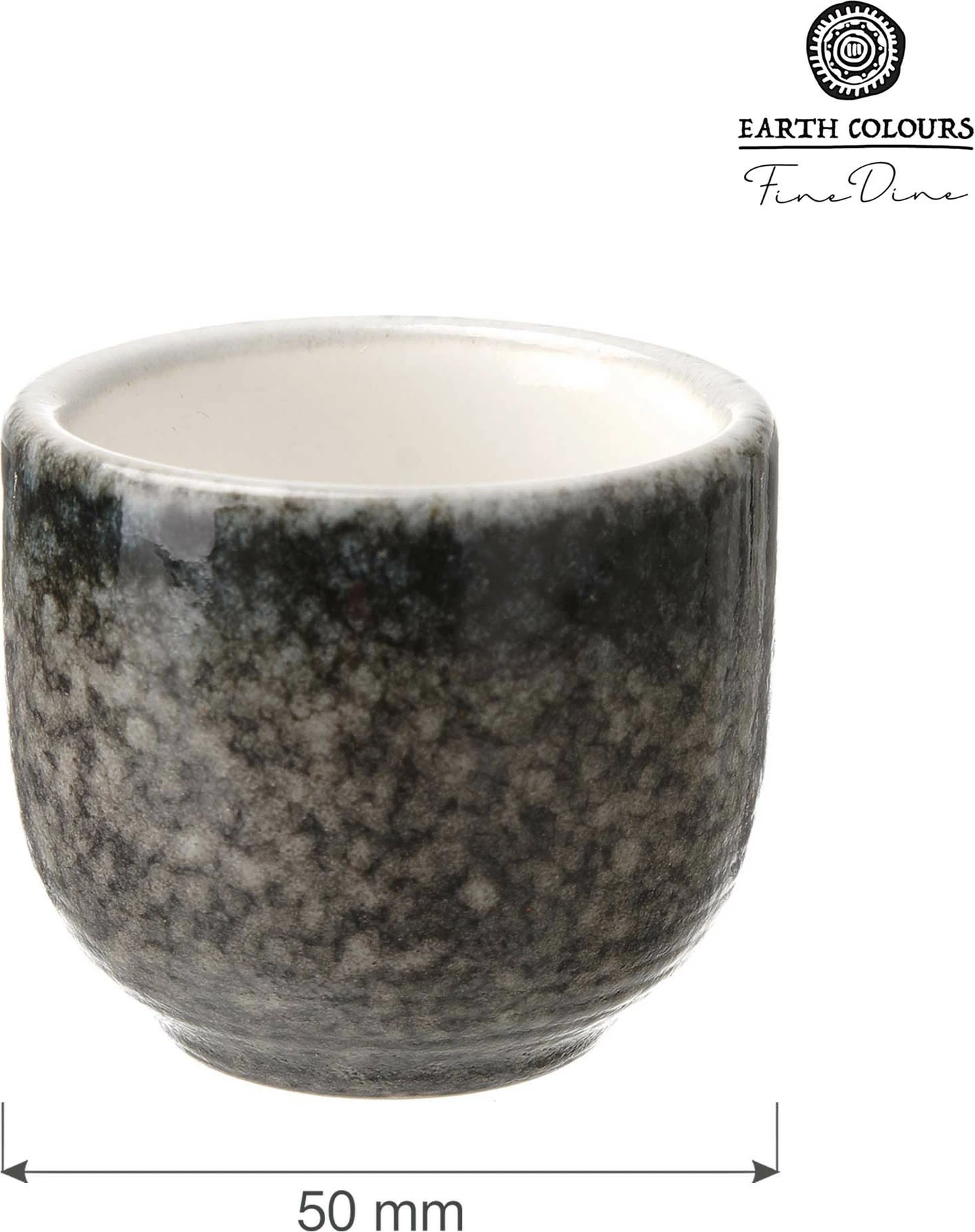 ramekin, Fine Dine, Silk, 50 ml 50 mm, stoneware, gri, set 12 copë