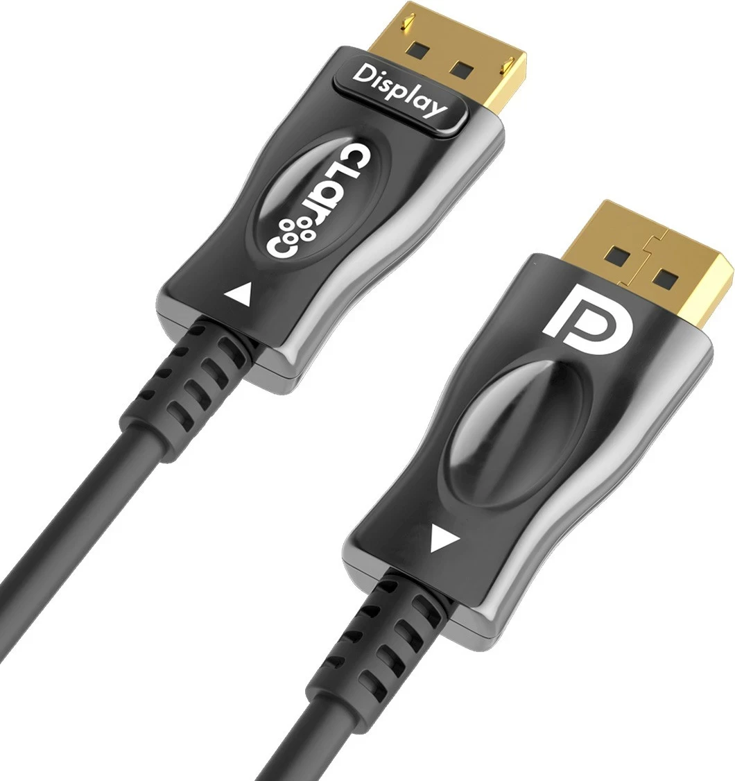 Kabëll optik Claroc DisplayPort 1.4 AOC 8K 10 m, ngjyrë zi-gri
