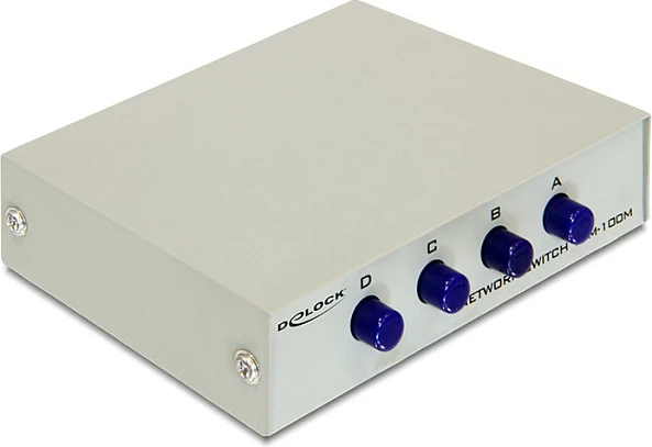 Switch DeLOCK 87588, RJ-45 10/100Mbps, 4 porta, manual, bezhë