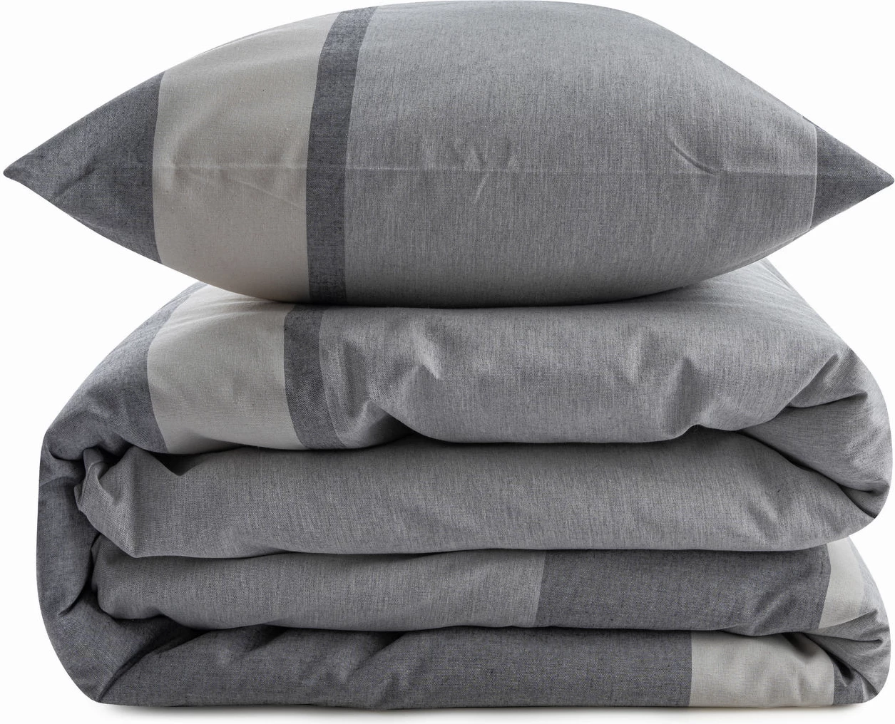 Set mbulesë për jorgan dopio, L'essentiel, Viento, anthracite