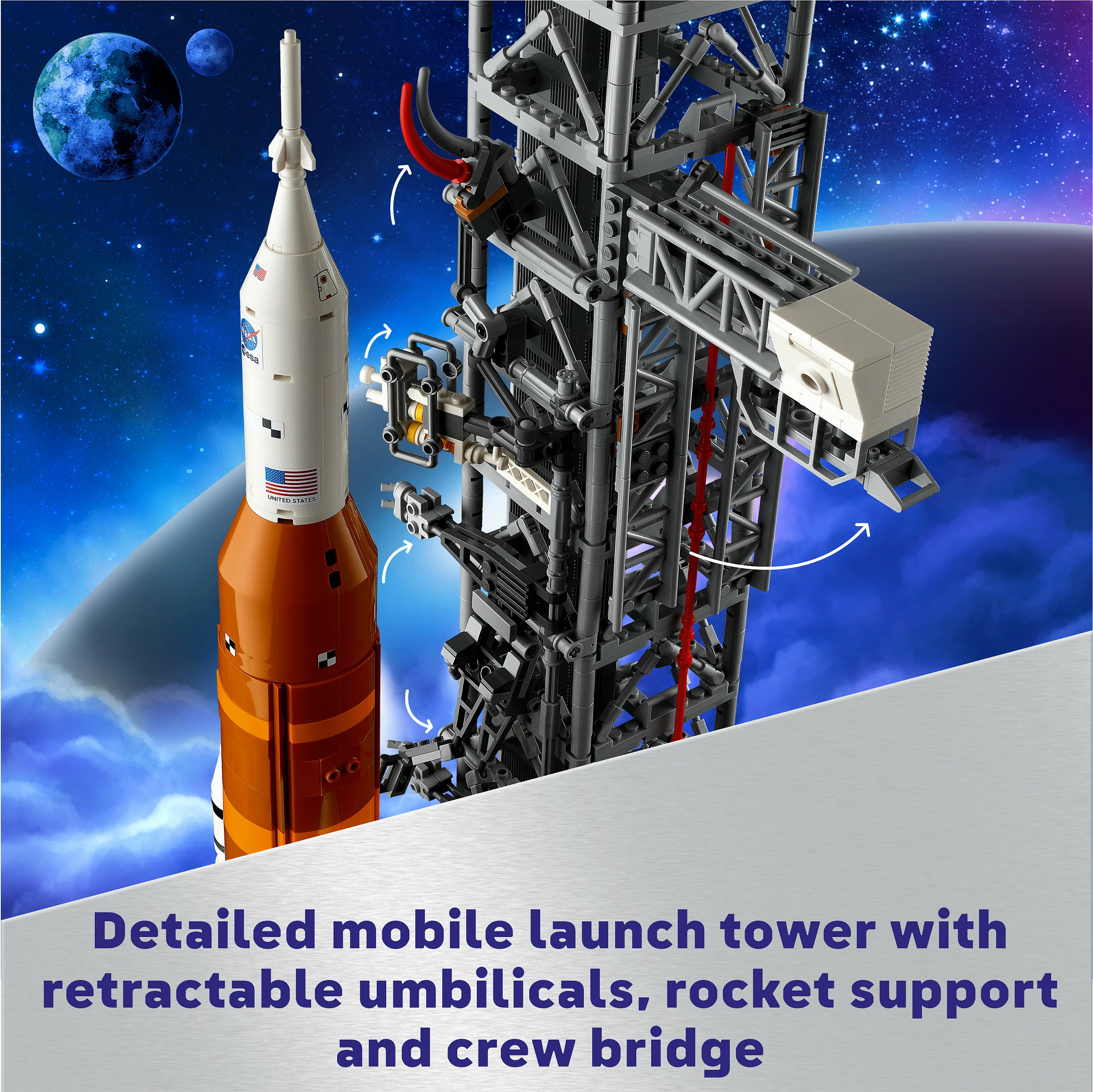 Set ndërtimi LEGO Icons NASA Artemis Space Launch System 10341, 3601 copë, multikolor