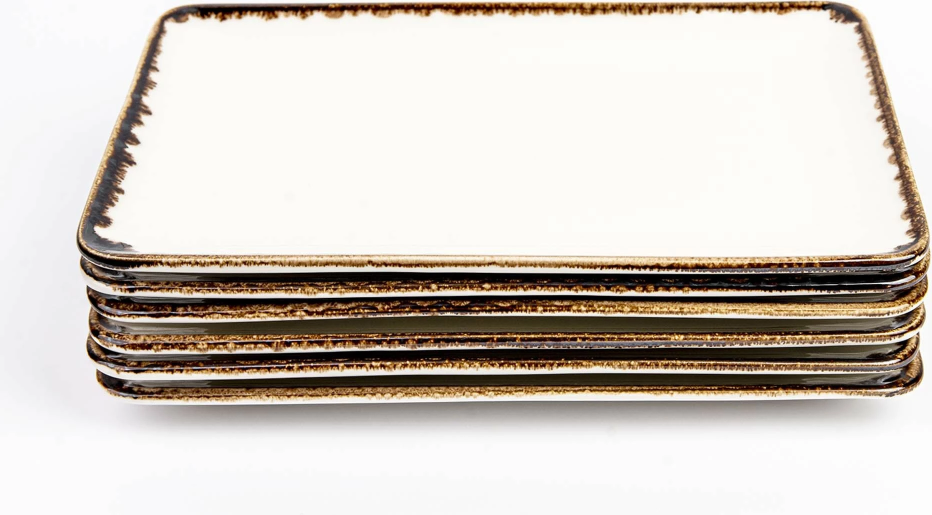 Pjatë drejtkëndore Fine Dine Vanilla 300x200mm, set 6 copë, krem