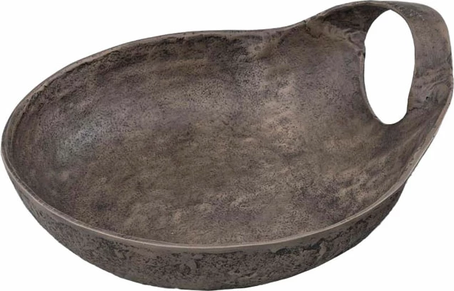 Enë dekorative SERVE LOOP, alumin, ngjyrë gri antike, 41x34x12cm