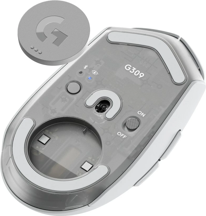 Maus gaming Logitech G 910-007207, wireless + Bluetooth, optik, 2560 DPI, i bardhë