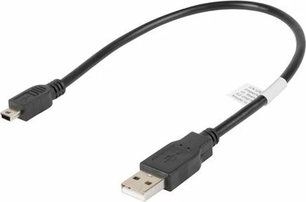 Kabllo USB-A në miniUSB Lanberg CA-USBK-10CC-0003-BK, 0.3 m, USB 2.0, e zezë