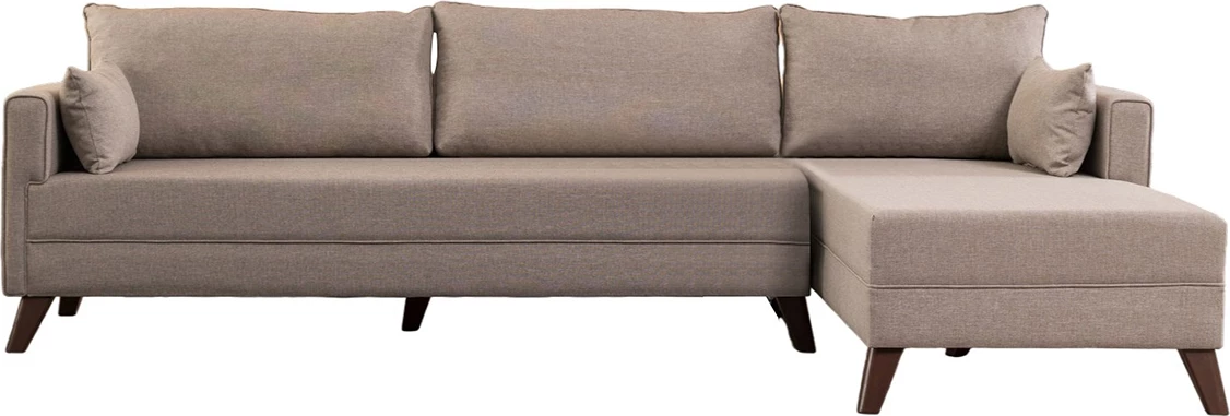 Këndsofa Bella, kënd i djathtë, ngjyrë krem