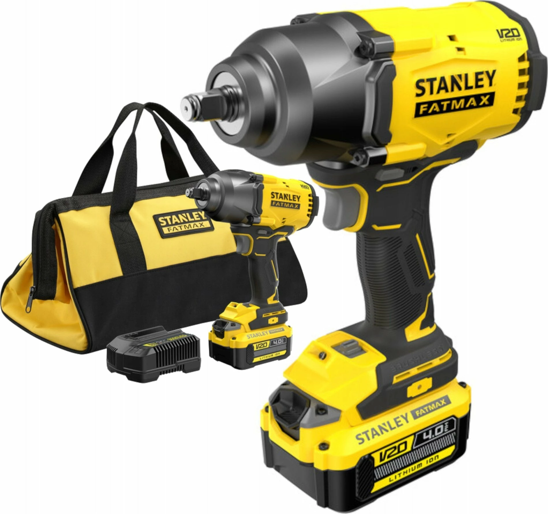 Çelës impakti Stanley SFMCF940M1 18 V 1/2" 949 Nm, 1x bateri 4 Ah, me valixhe, verdhë/zi