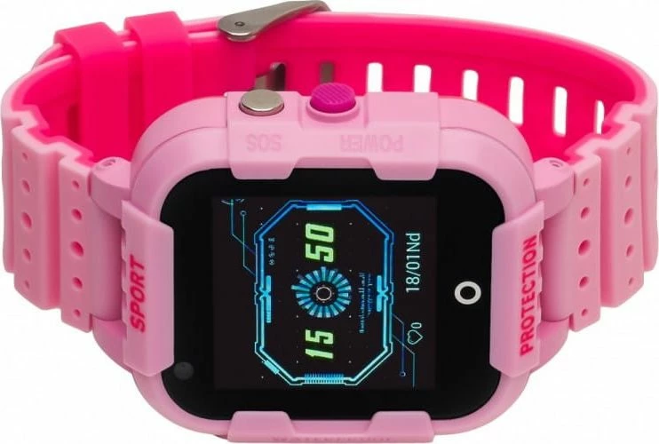 Smartwatch Garett Kids 4G, 4GB, 1.4", GPS, SIM, IP67, rozë