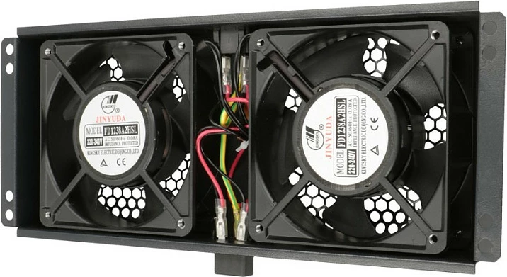 Njësi ftohëse Extralink, 2 ventilatorë, 220V, me kabllo termostati, e zezë