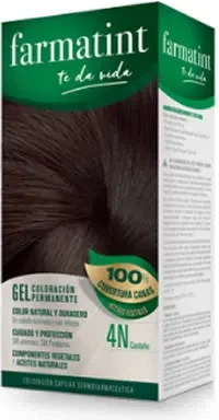 Ngjyrë për flokë Farmatint Permanent Color Gel 4N unisex kafe 135ml