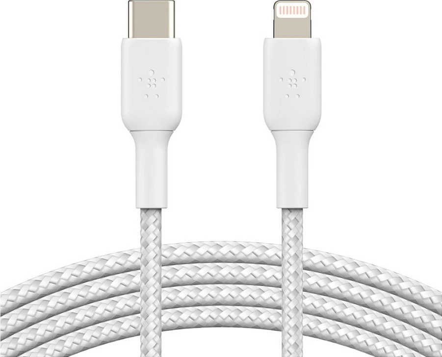 Kabëll Belkin CAA004BT1MWH, 1 m, Lightning, USB C, Bardhë