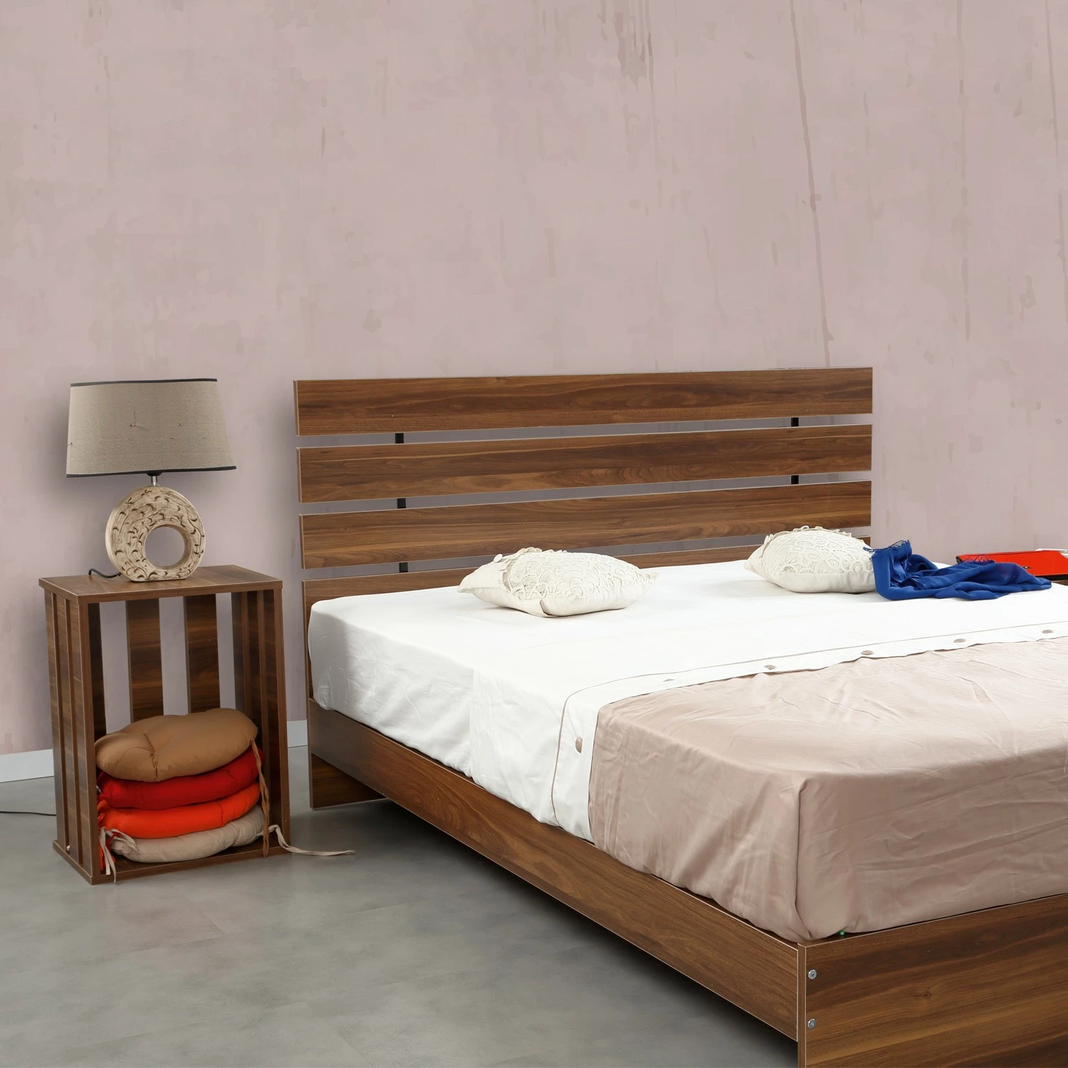 Krevat dopio Fuga, ngjyrë arre, 160