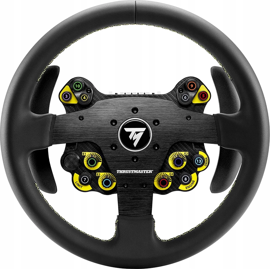 Timon garash Thrustmaster EVO Racing 32R, 32 cm, lëkurë, 25 butona, për PS5/PS4/Xbox/PC, i zi