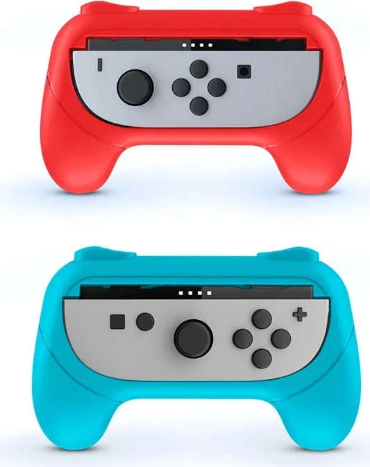 Set grip për Joy-Con Nacon Dual Joy-Con Grip Set për Nintendo Switch 2, 2 copë (kuqe/kaltër)