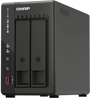 Server NAS QNAP TS-253E-8G, 2-bay/2 disqe, 8GB RAM, 2x 2.5GbE, i zi