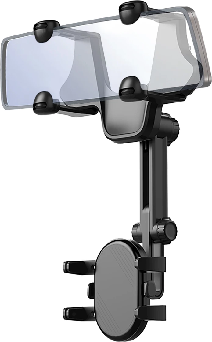 Mbajtës telefoni për makinë Hurtel K99 për pasqyrë të brendshme, i zi