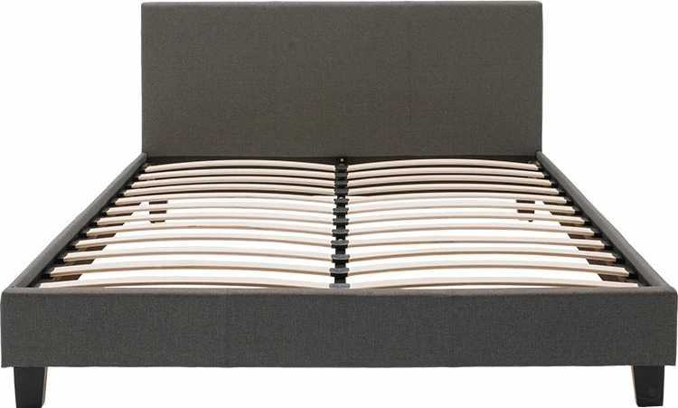 Krevat dopio Nevil, ngjyrë gri e errët, 150x200cm