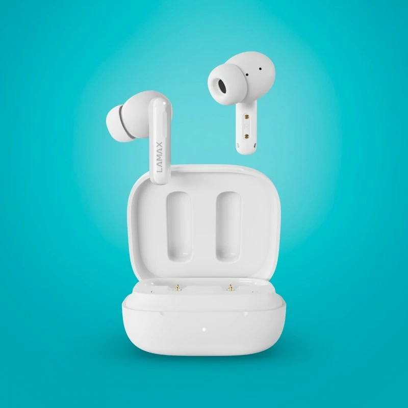 Kufje Lamax Clips1 Plus, wireless, Bluetooth 5.1, 40 orë, të bardha