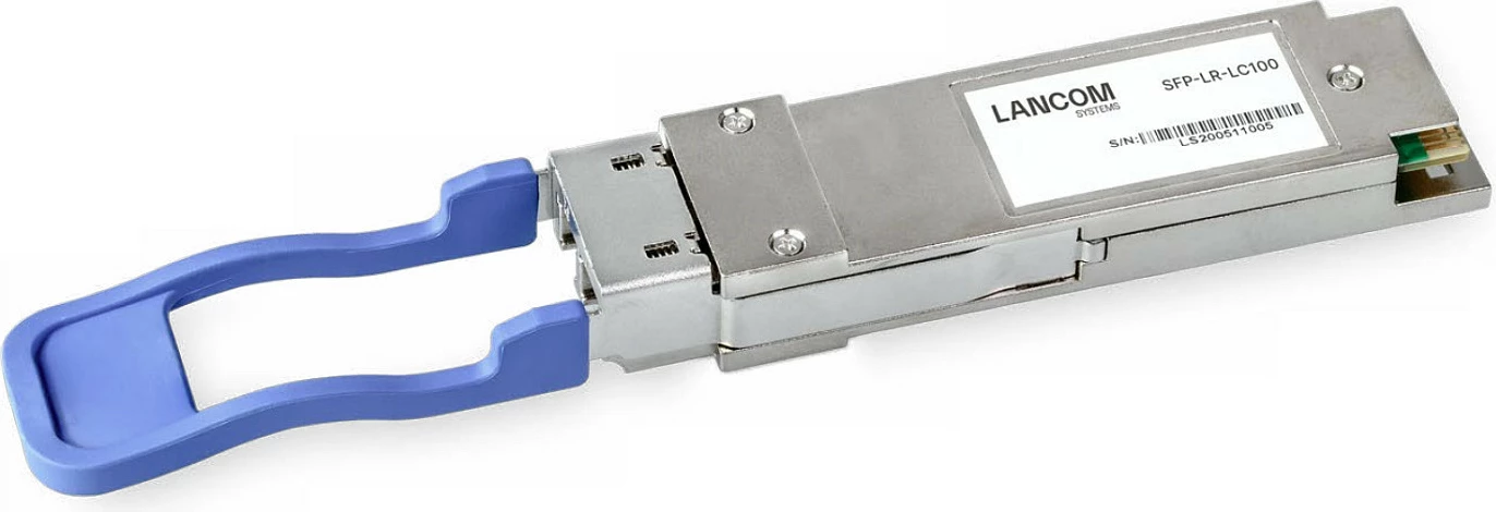 Modul transceiver LANCOM SFP-LR-LC100, QSFP28, 100G LR4, LC (UPC), 10 km, 1310 nm, stainless steel