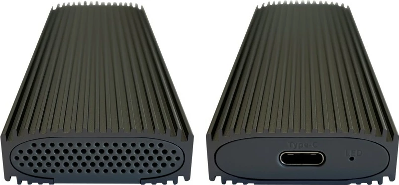 Kasë LC-Power LC-M2-C-NVME-3 për SSD M.2, USB Type-C, e zezë