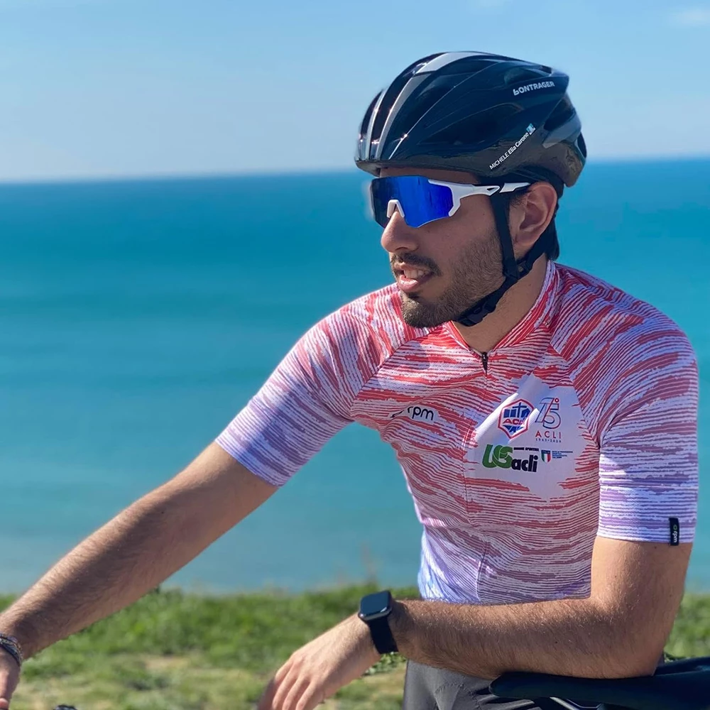 Syze sportive Rockbros 10183 me lente të polarizuara, Blu