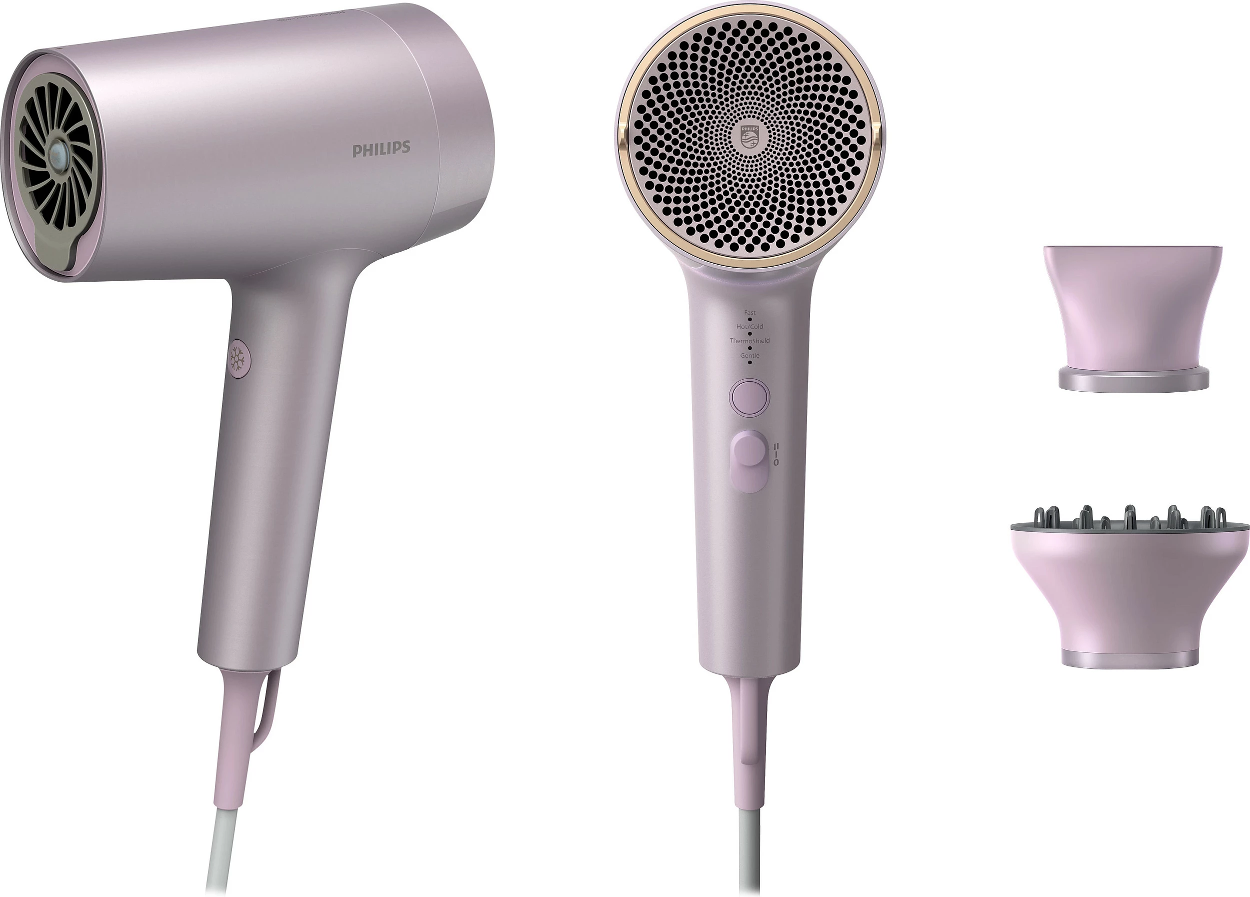 Tharëse flokësh Philips 7000 Series BHD723/10, ThermoShield, 1800W, Lilac