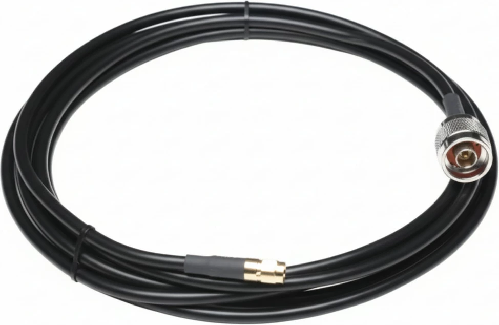 Kabllo koaksiale Poynting CAB-49, 10m, HDF-195 Low Loss, N(m) në SMA(m), e zezë