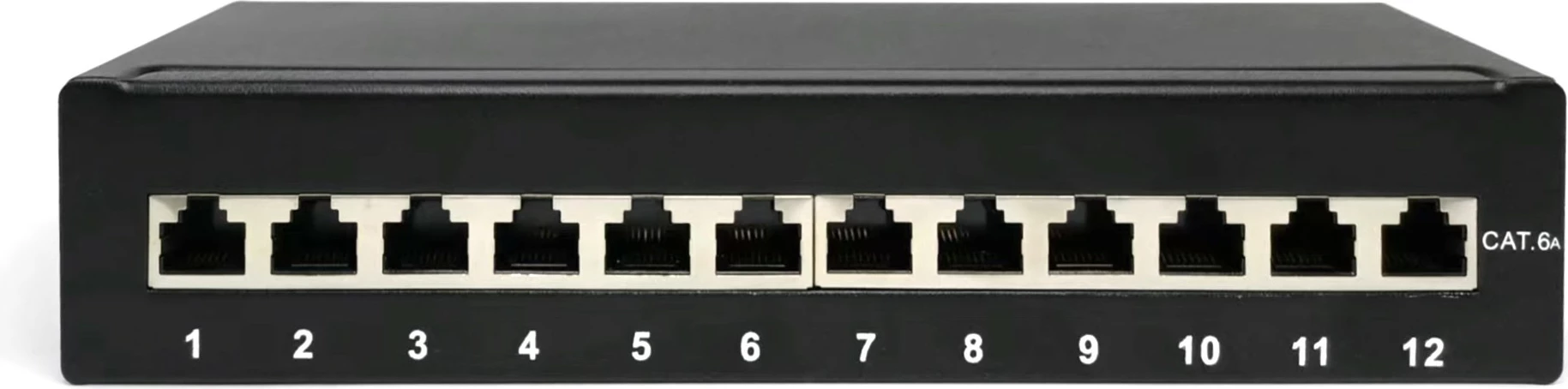 Patchpanel Digitus 12-portë Cat6A, i zi