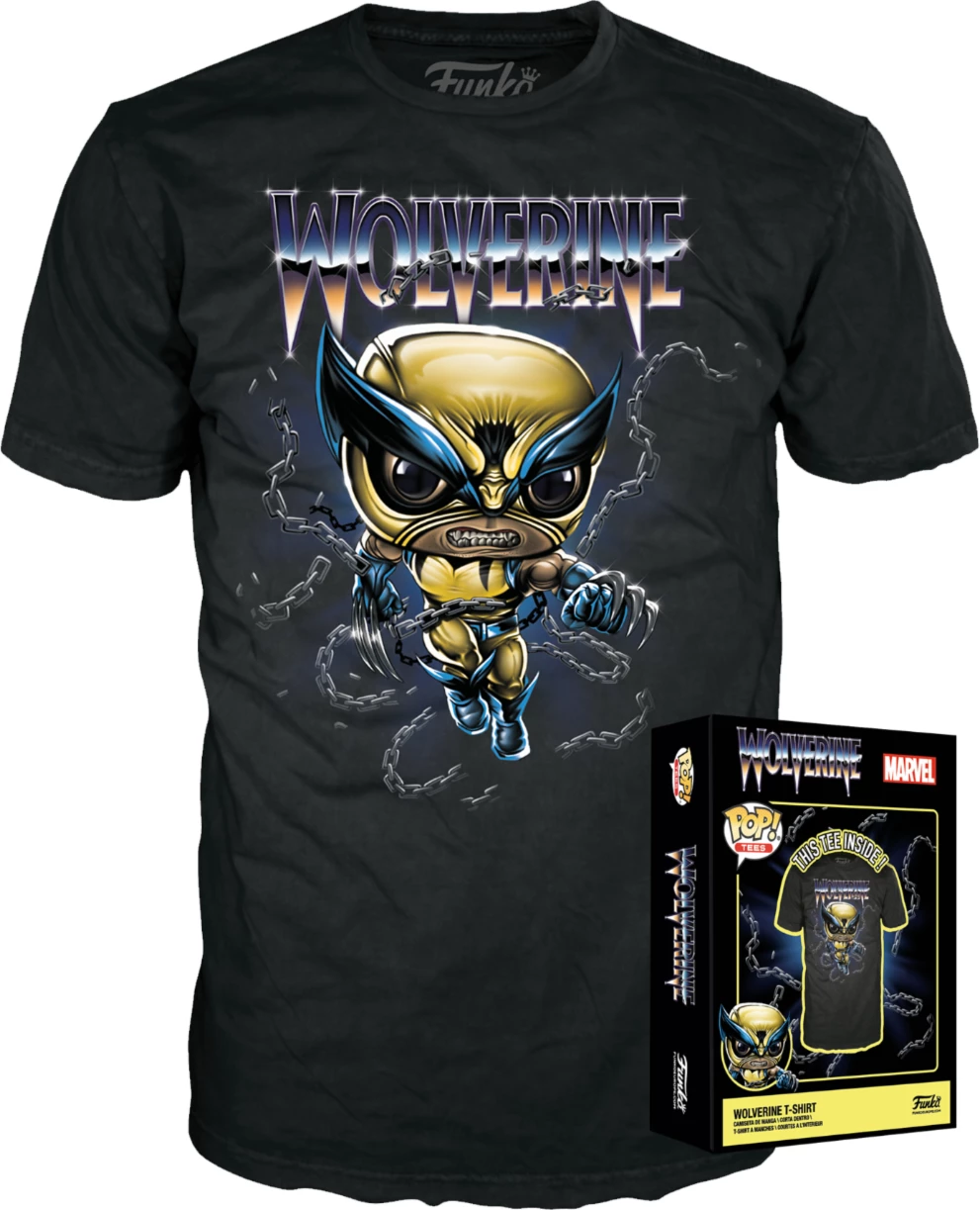 T-shirt Funko Boxed Tee Marvel Wolverine, e zezë, set në kuti