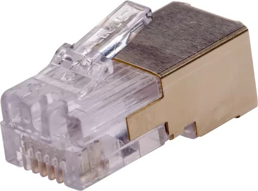 Konektor RJ-12 Axis 01182-001, gold/white, 10 copë