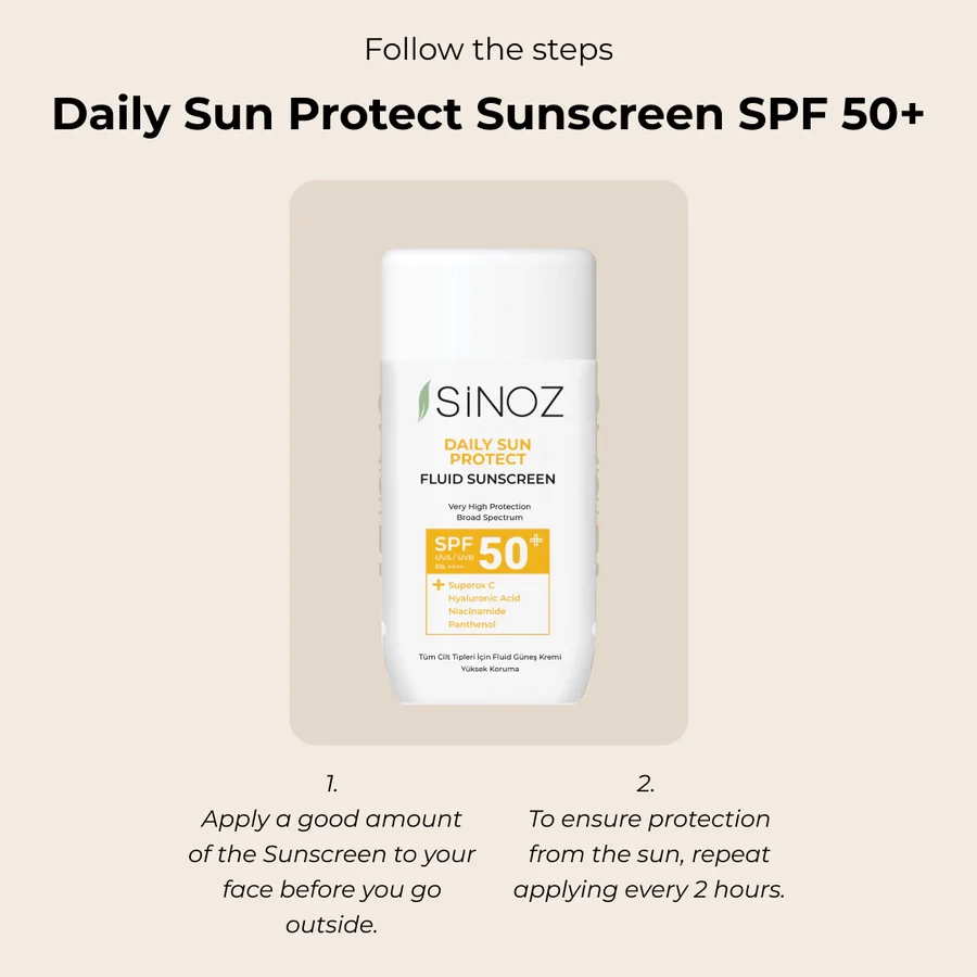 Krem kundër diellit Sinoz Daily Sun Protect Fluid SPF 50+