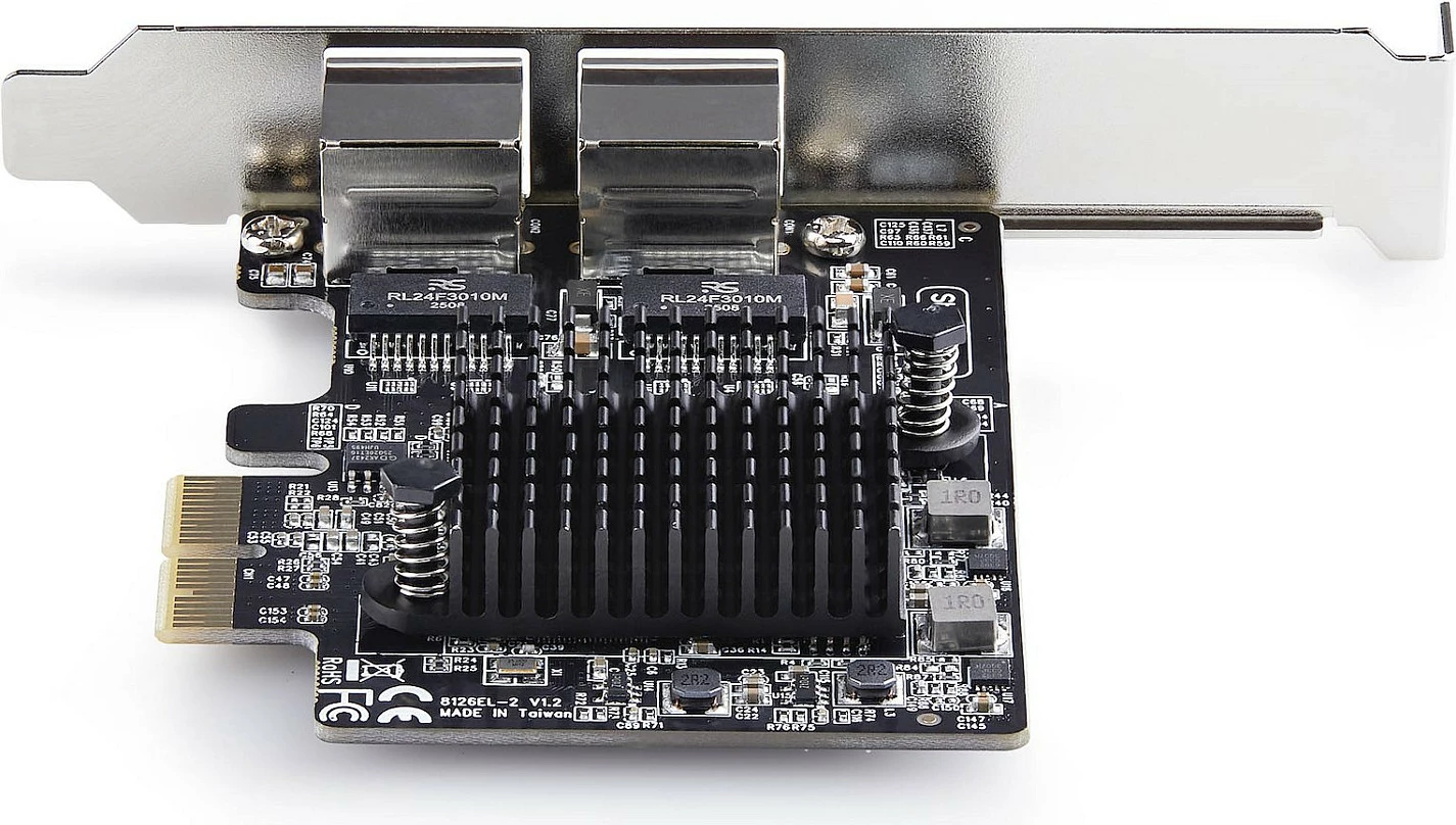 Kartë rrjeti PCIe StarTech 2-Port 5G, Realtek RTL8126, 2x RJ-45, 5000 Mbit/s, e zezë