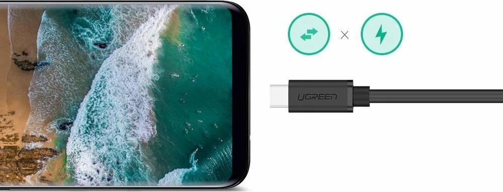 Kabllo zgjatues USB-C Ugreen 40574, 0.5m, E zezë