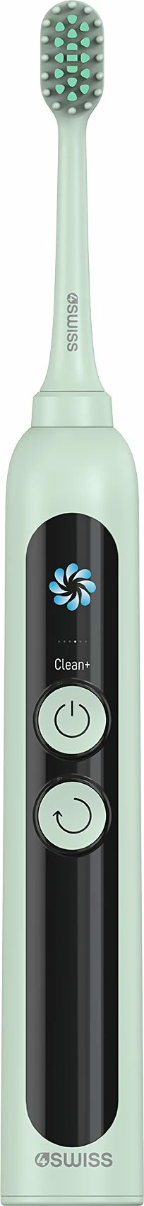 Furçë dhëmbësh elektrike 4Swiss ST216 Electrosonic Care+, 6 mënyra, 2 koka, bateri 2000 mAh, LCD, IPX7, mint, set 2 copë