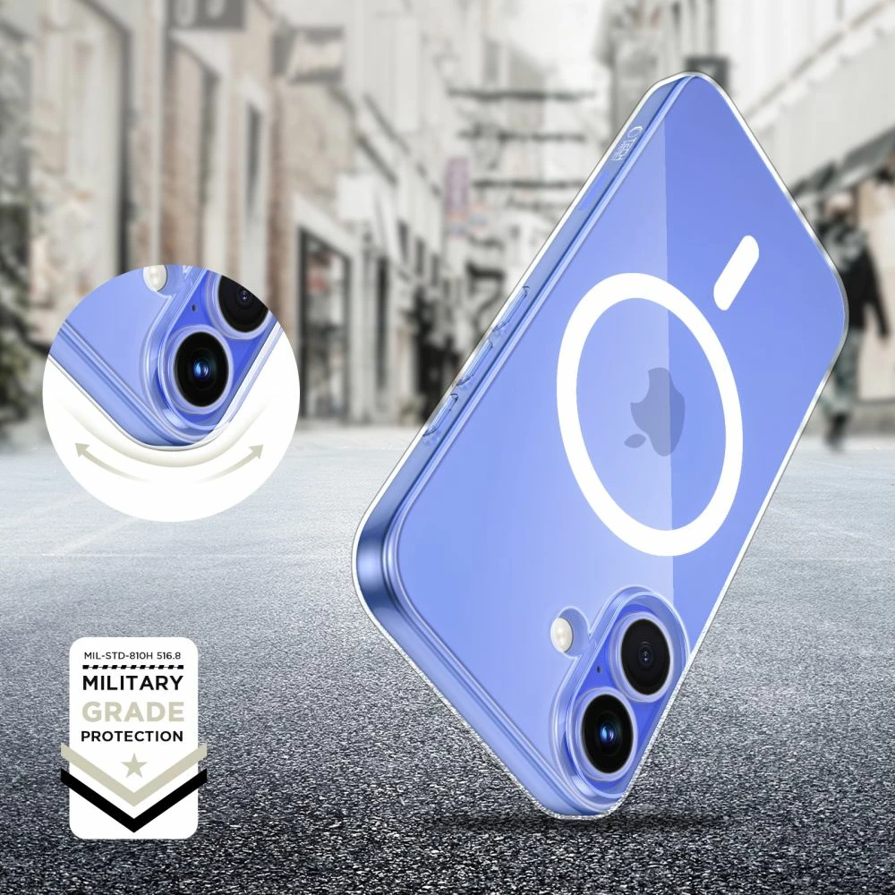 Mbështjellës Tech-Protect FlexAir MagSafe për iPhone 16, Transparent